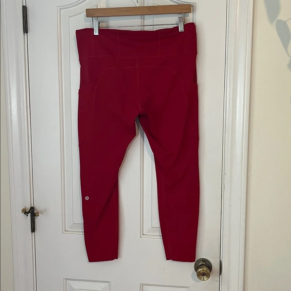 Lululemon | Fast & Free 7/8 Tight II Non-Reflective Nulux 25 True Red Plus SZ 14